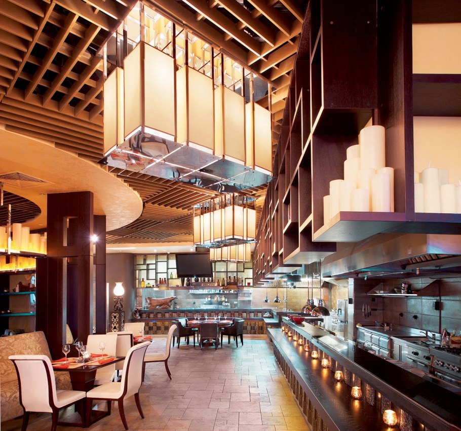 Фьюжн в интерьере кафе