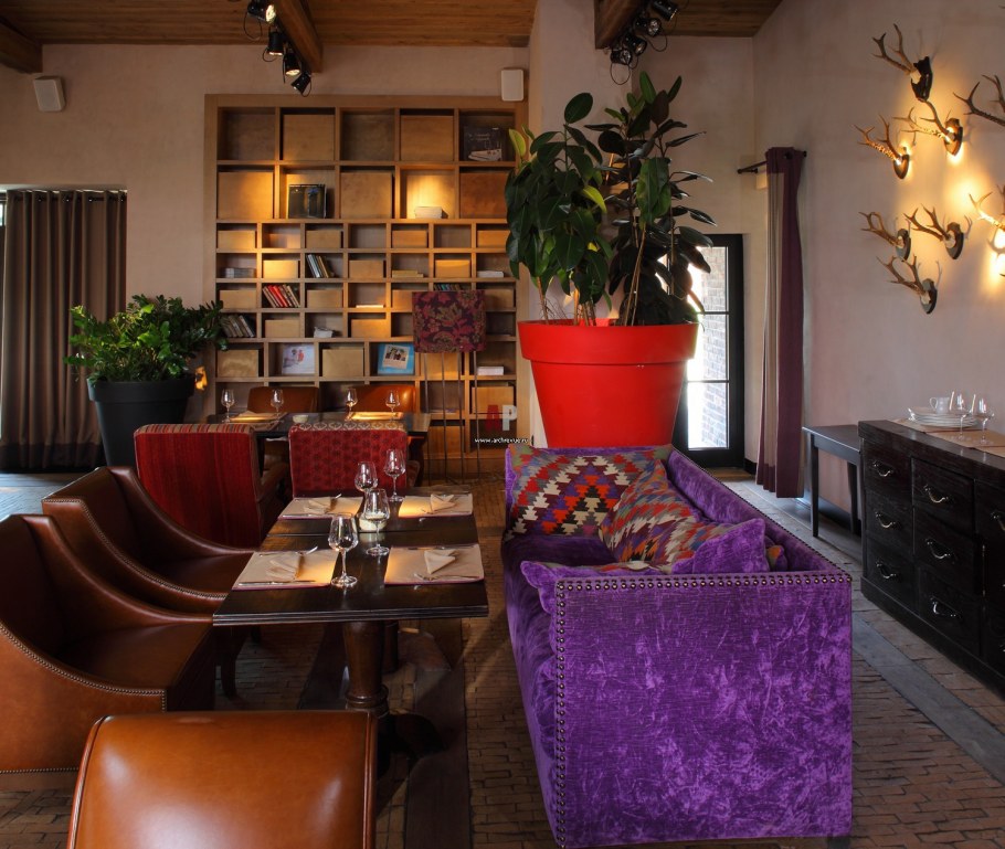 Стилистика интерьера Фьюжн в кондитерской