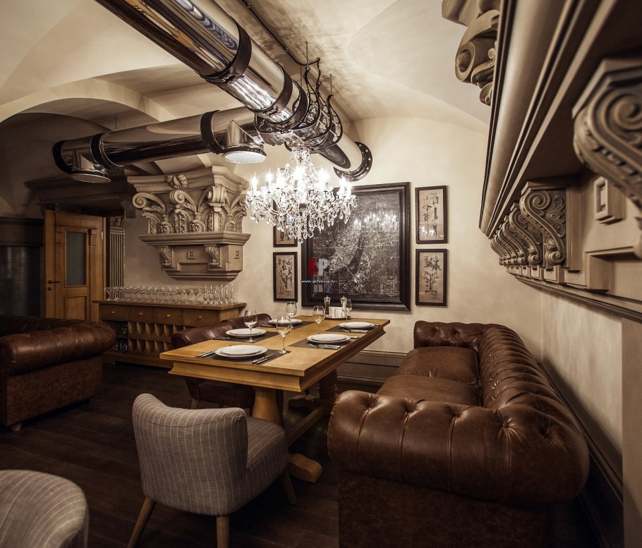 Входная зона ресторана интерьер