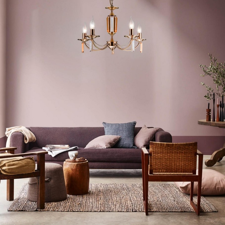 Спальня арт деко баклажановый