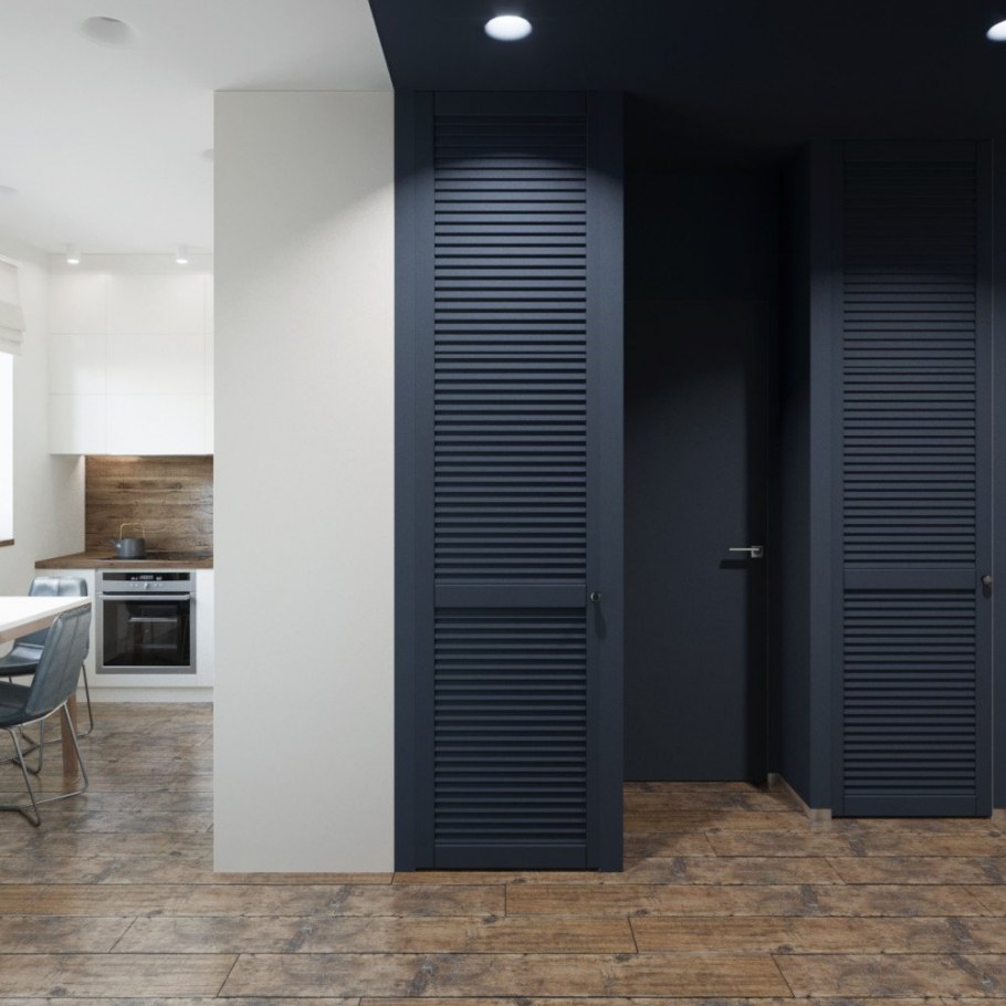 Серые двери в интерьере