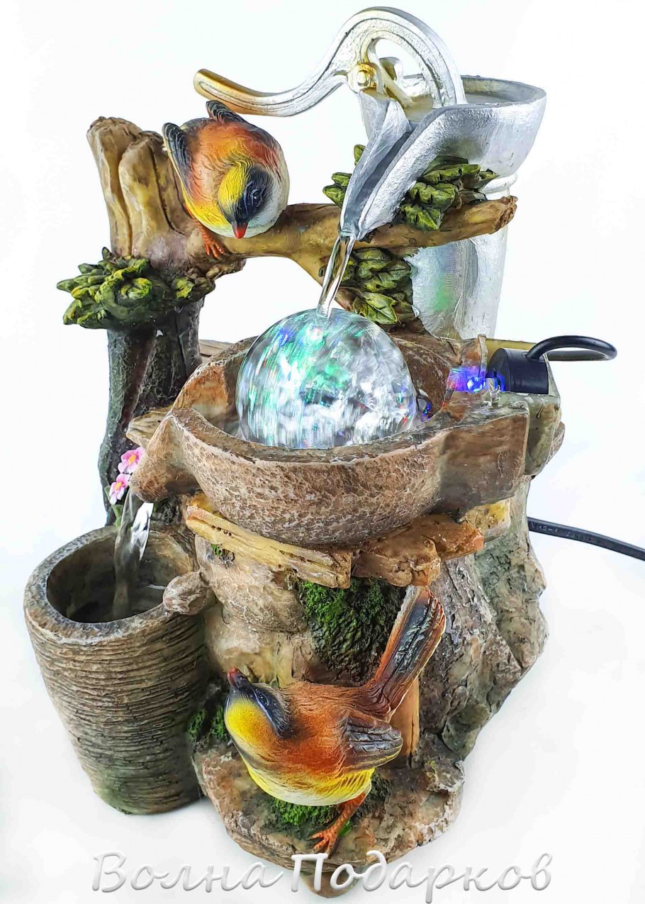 Настольный фонтан Корфос 24 см с led подсветкой