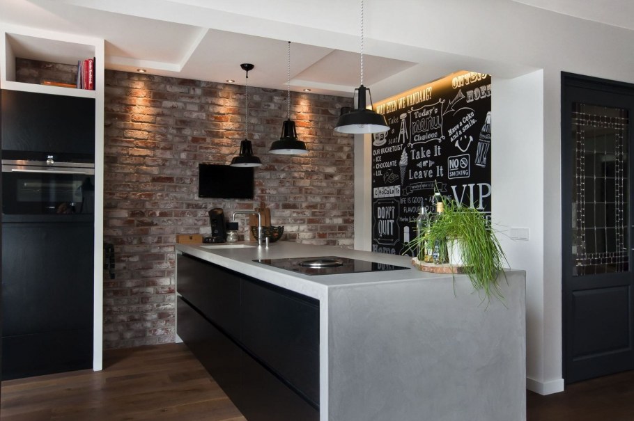 Кухня в лофт стиле 10 кв
