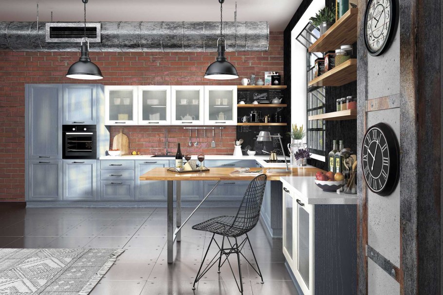 Маленькие угловые кухни лофт