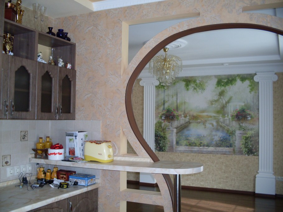 Фигурные арки из гипсокартона