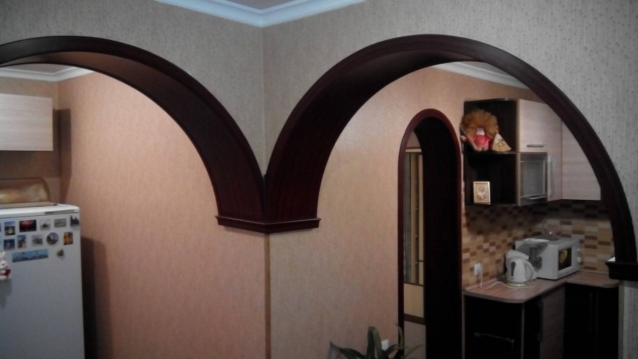 Арки из гипсокартона на кухню