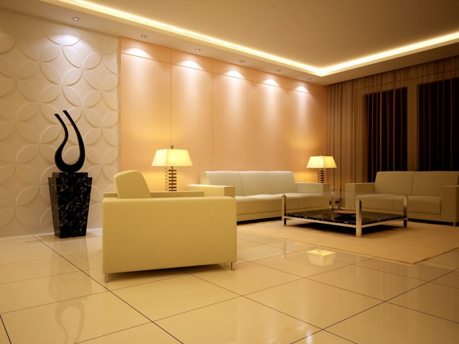 Многоуровневые потолки в интерьере