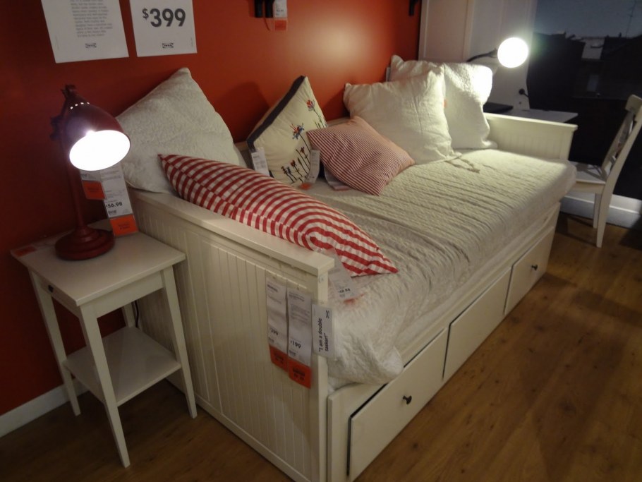 Hemnes ХЕМНЭС каркас кровати, белая морилка/лурой160x200 см