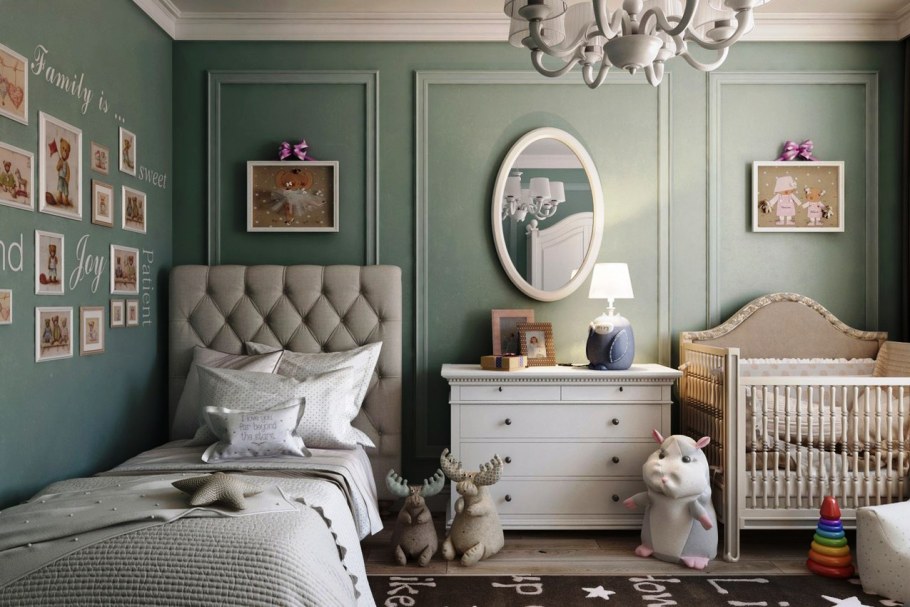 Молдинги в интерьере детской комнаты