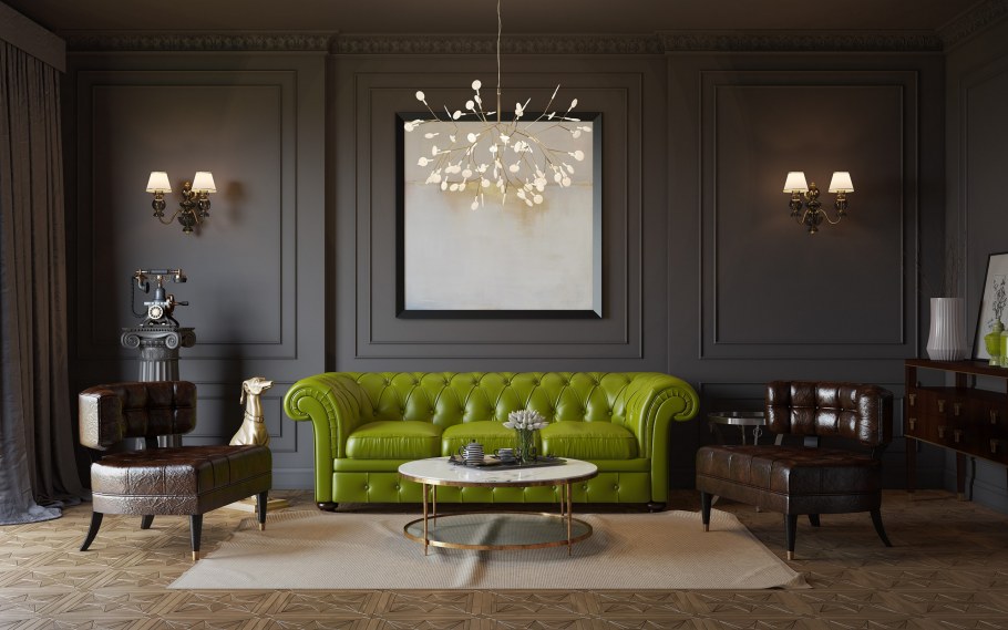 Вертикальный молдинг на стене