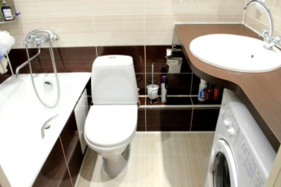 Ванна с туалетом в хрущевке