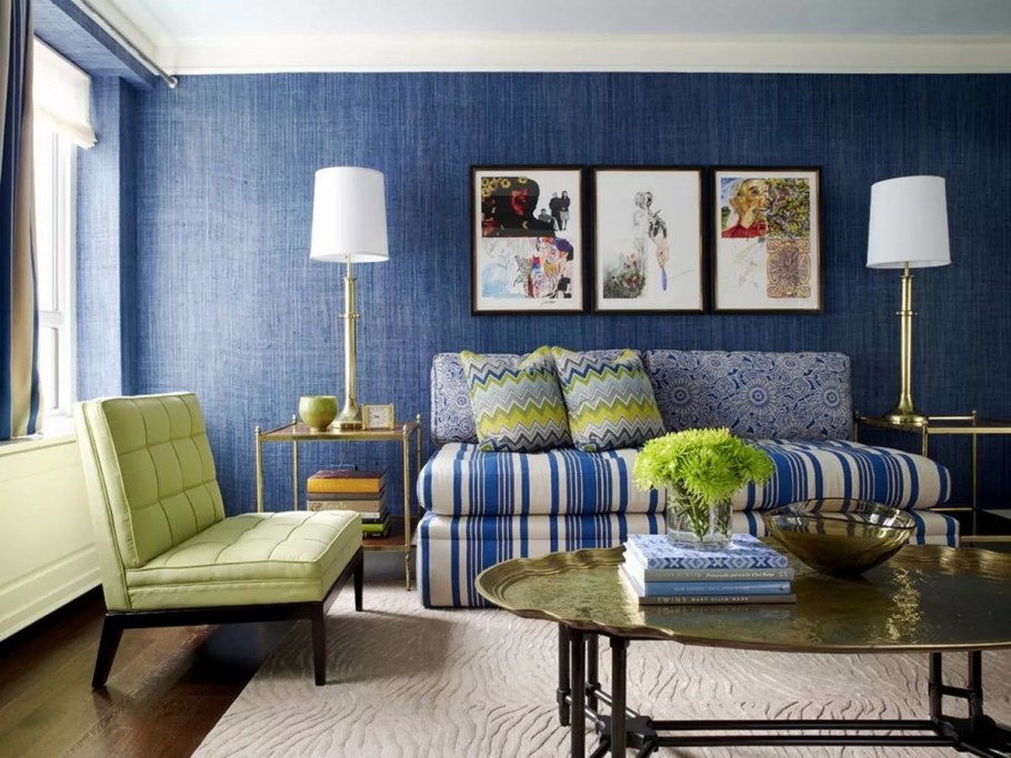 Синий цвет в интерьере
