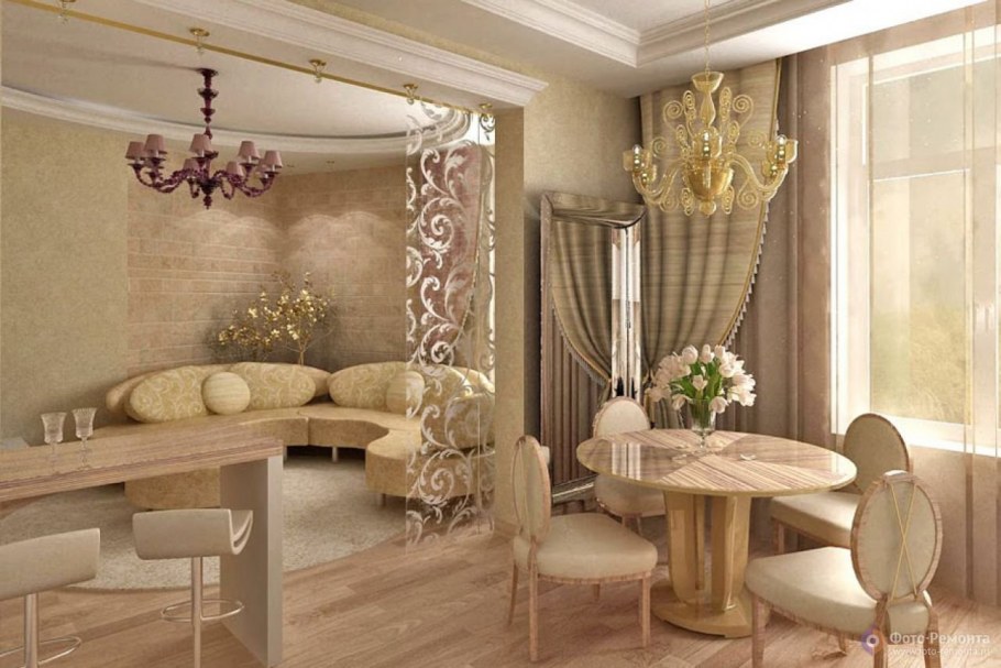 Фреска в современном интерьере