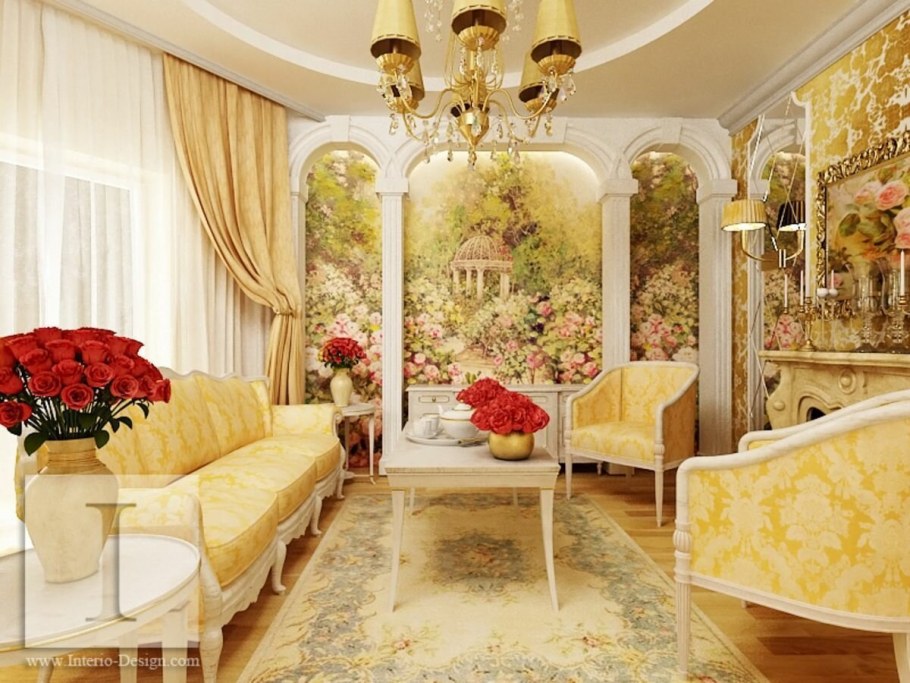 Диван в стиле Прованс в интерьере