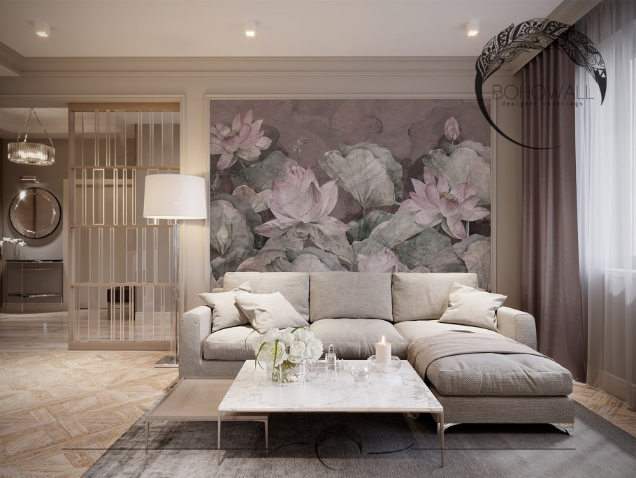 Гостиная в бежевом стиле