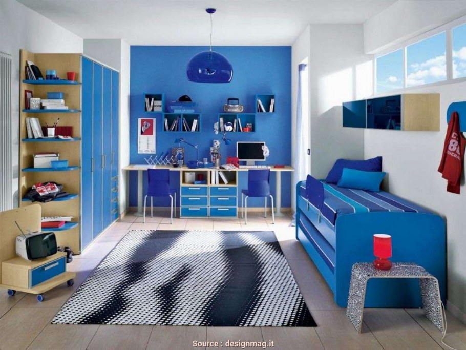 Комната для мальчика в синем цвете