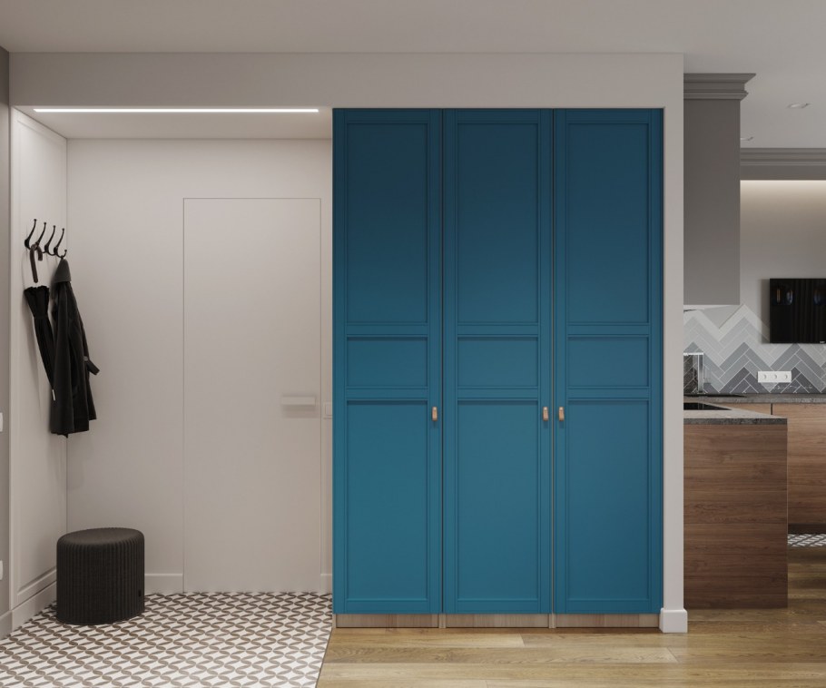 Икеа шкаф ПАКС синий