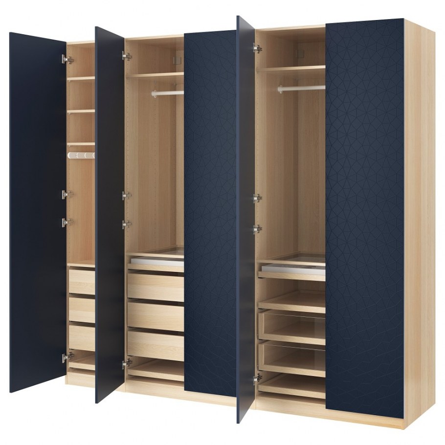 Современный шкаф синий