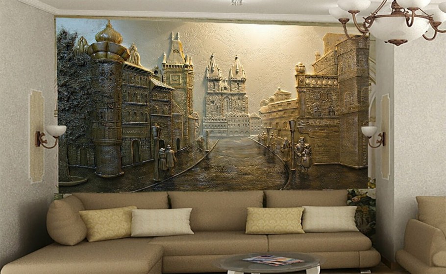 Декор окрашенных стен