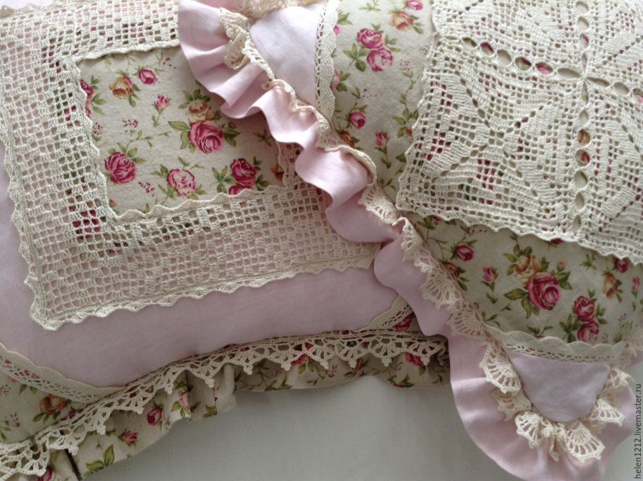 Подушки в стиле шебби Шик своими руками