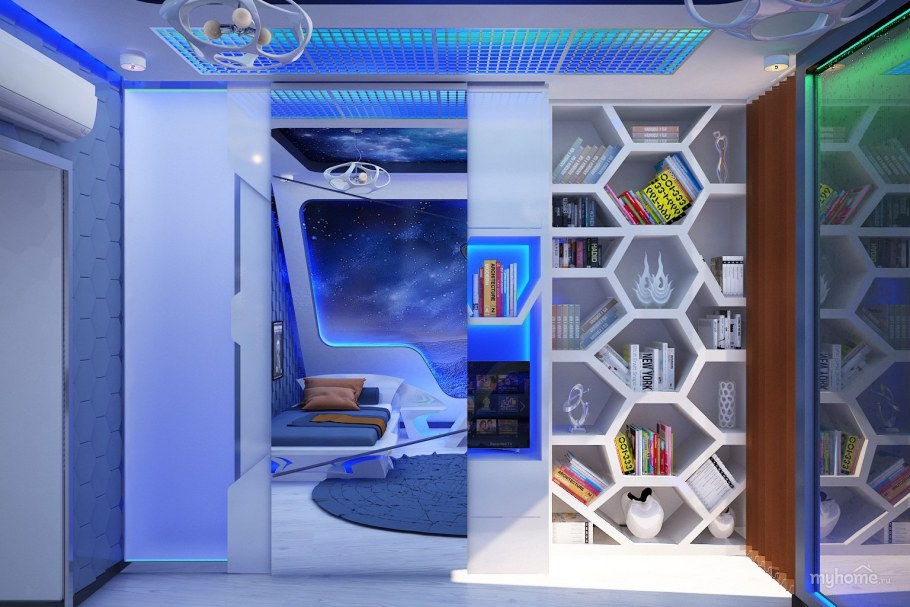 Шкаф в космическом стиле