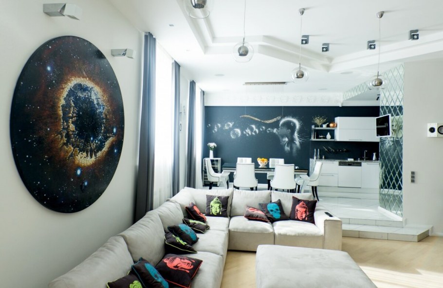 Гостиная в космическом стиле
