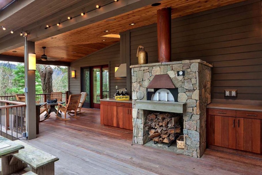 Веранда с печкой