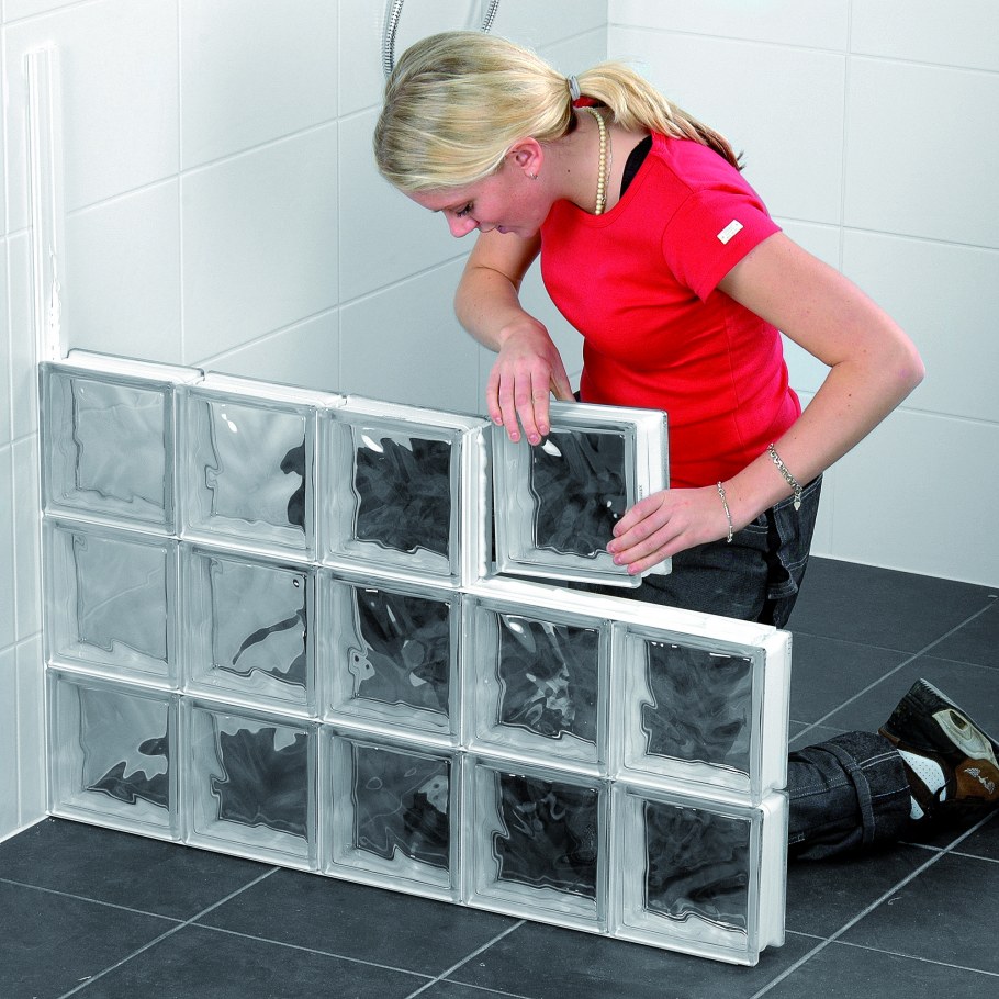 Стеклоблоки в интерьере