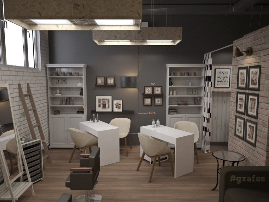 Студия маникюра в стиле лофт