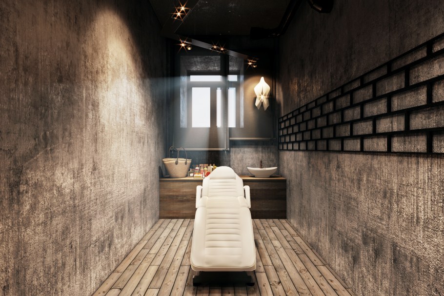 Интерьер салона красоты в стиле лофт