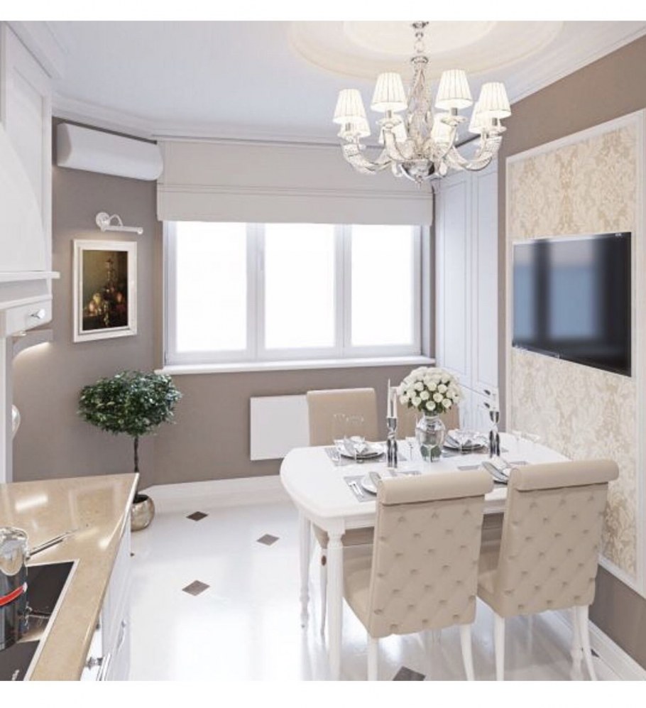 Шторы на эркерное окно на кухне п-44т