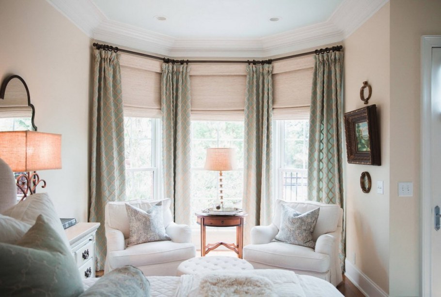 Шторы в эркер на кухню