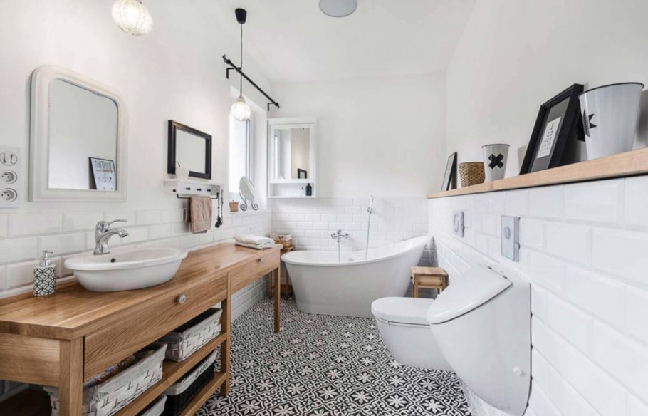 Ванная комната Скандинавский стиль 4м2