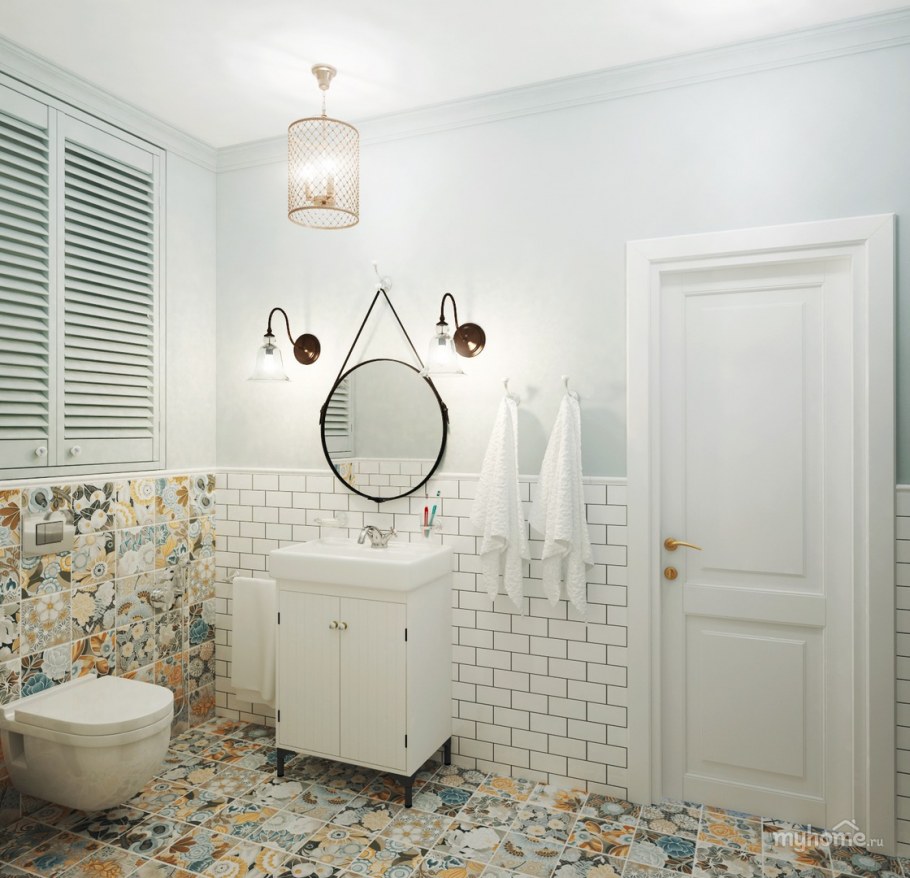 Маленькая ванна в скандинавском стиле