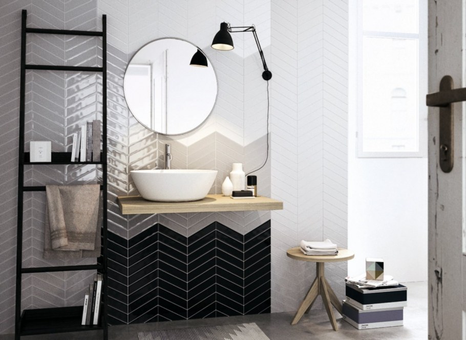 Плитка в ванную в скандинавском стиле