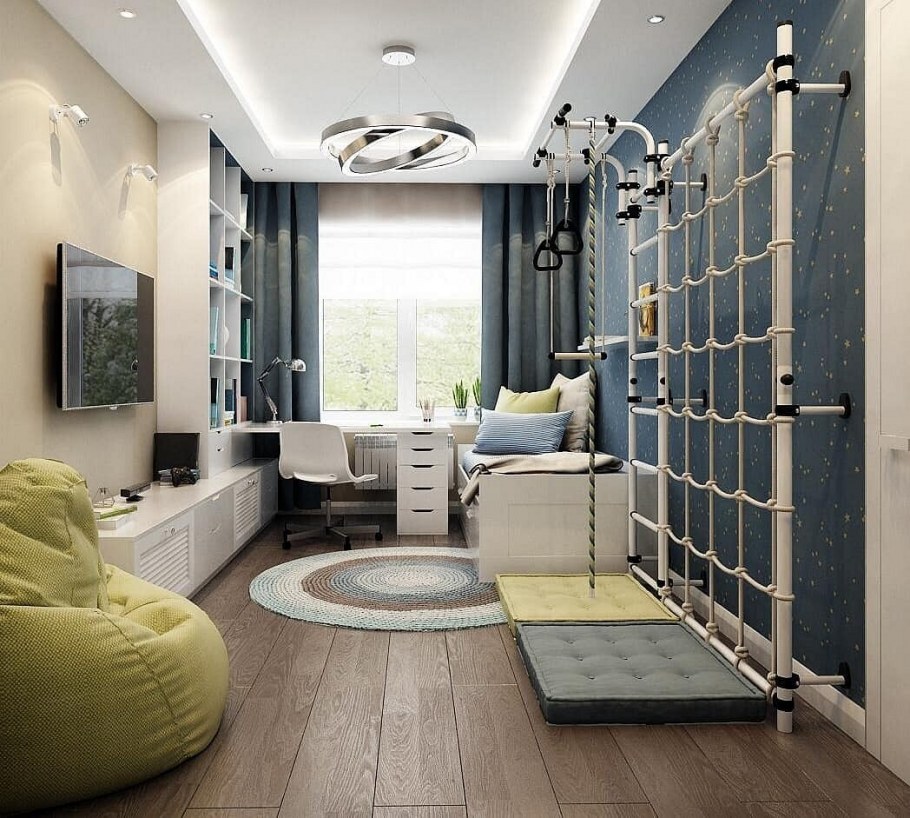 Детская с двумя диванами