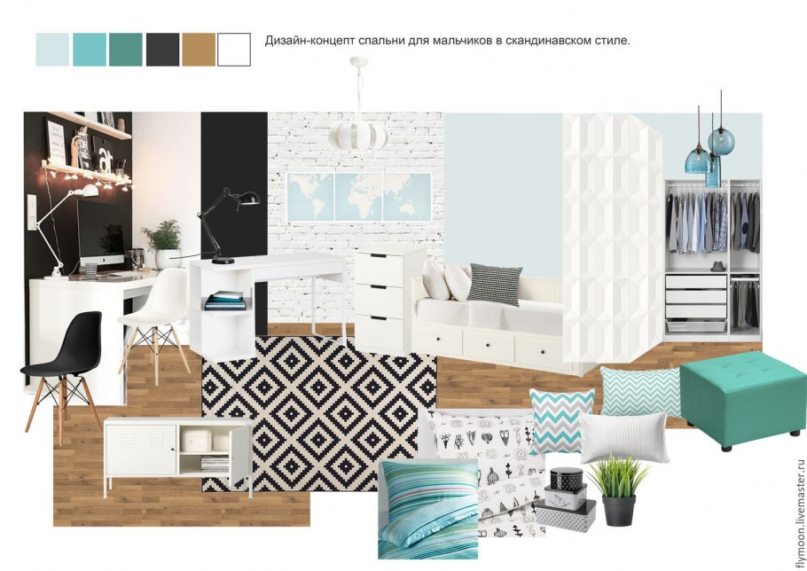Мудборд Скандинавский стиль