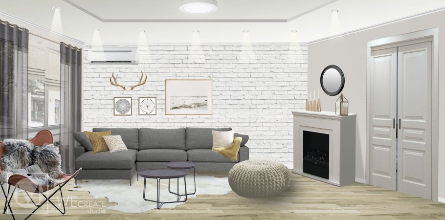 Коллаж интерьера в скандинавском стиле