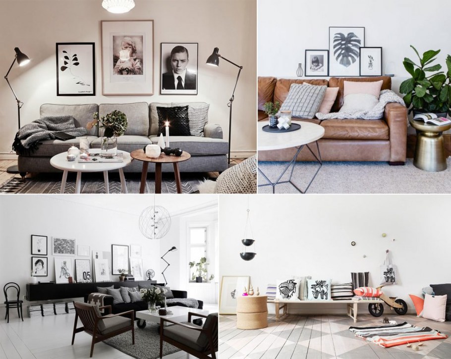 Коллаж интерьера в скандинавском стиле