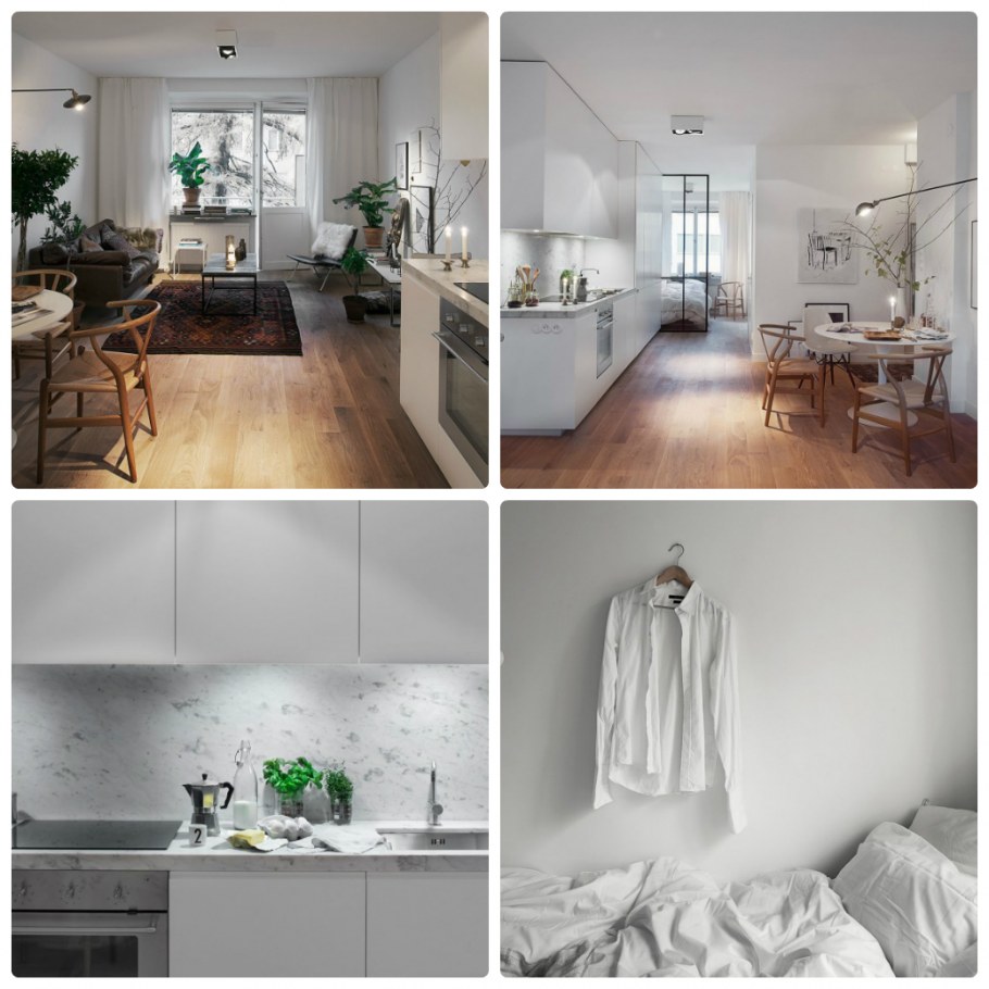 Коллаж интерьера в скандинавском стиле