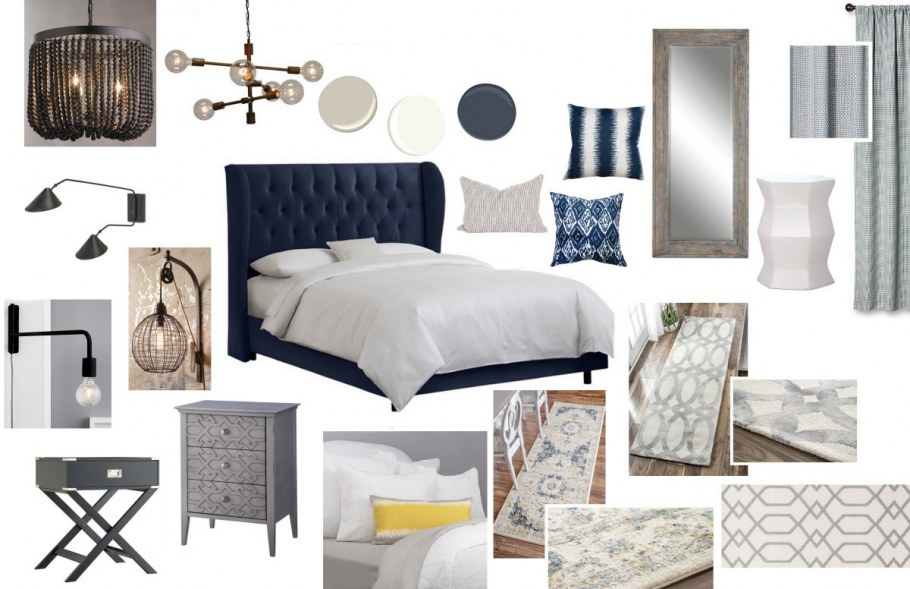 Мудборд спальни в скандинавском стиле