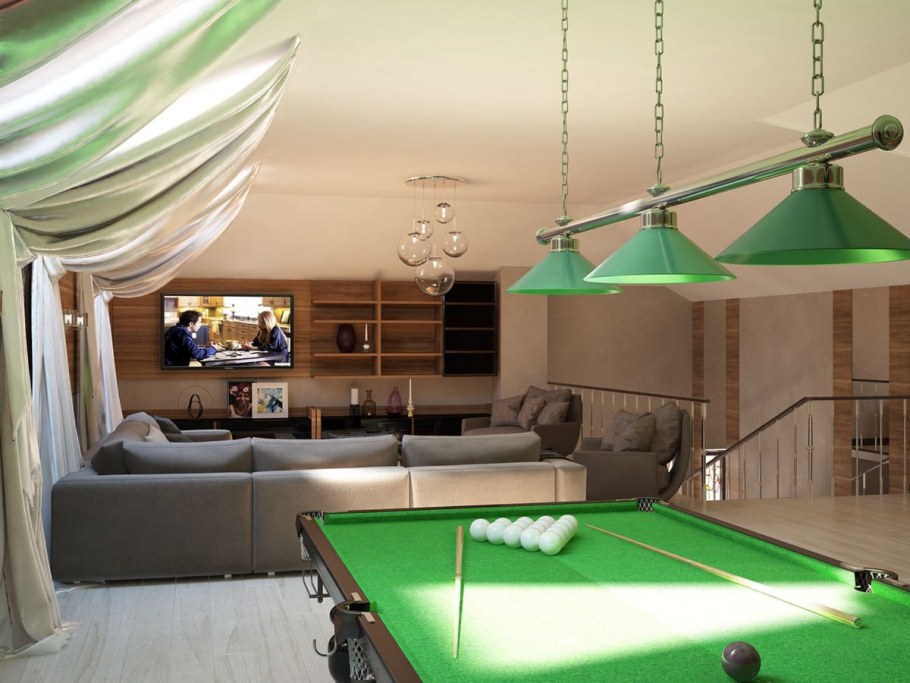 Бильярдная в современном стиле