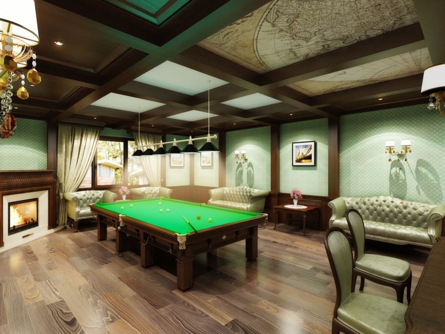 Бильярдная в современном стиле