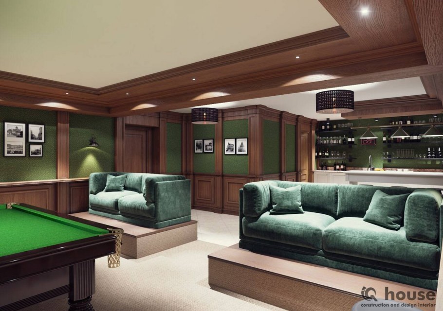 Бильярдная в стиле лофт
