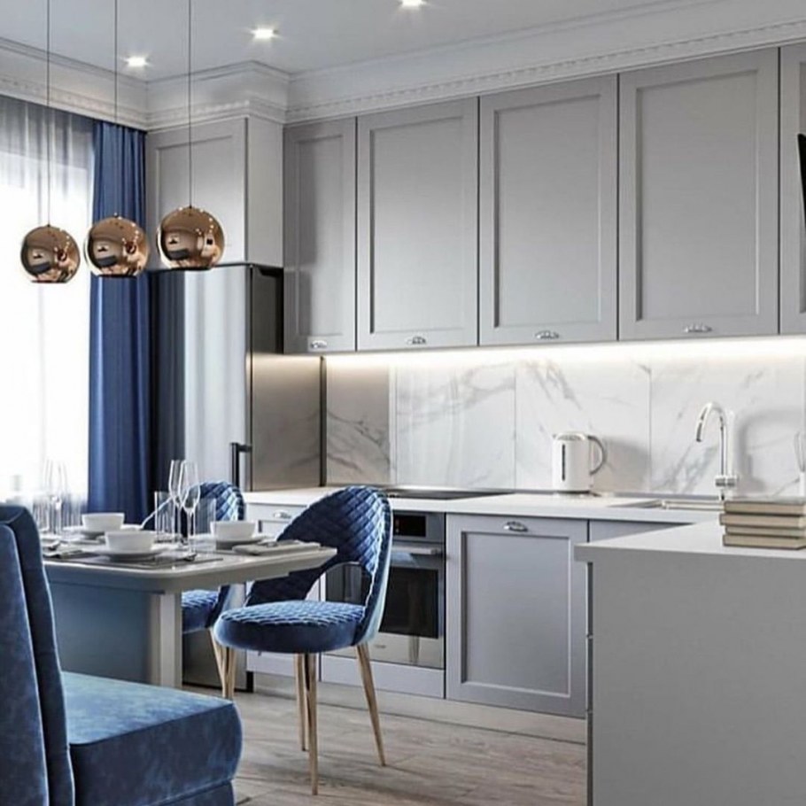 Кухня в пастельных тонах