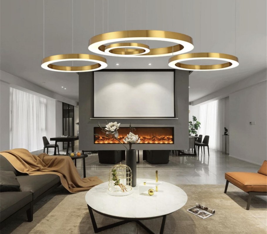 Люстра круглая современная