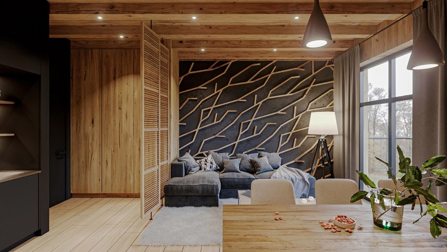 Отделка квартиры деревом