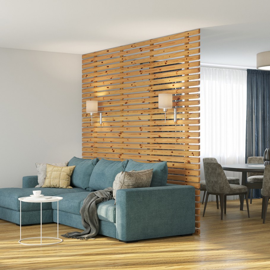 Отделка стен деревом