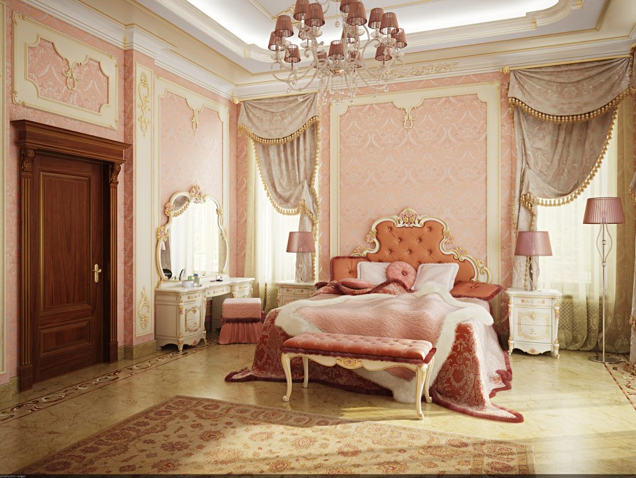 Пыльный розовый цвет в интерьере