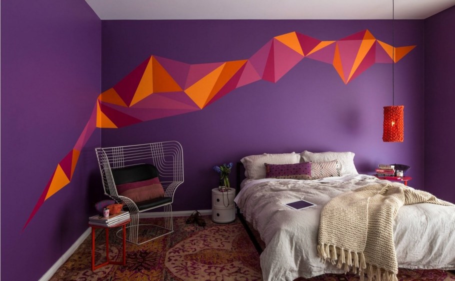 Геометрический узор на стене